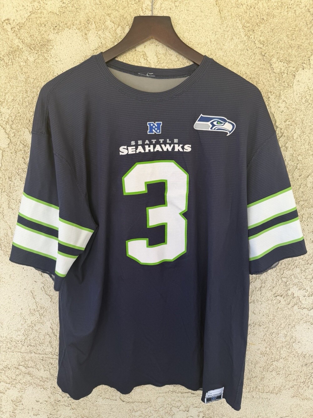 Seattle Seahawks Russell Wilson #3 Jersey Mesh NFL Football Size 2XL